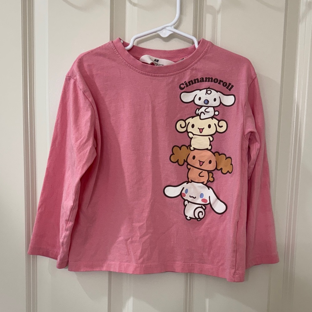Cinnamoroll Pink Kids Long Sleeve Shirt